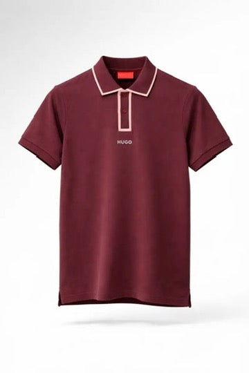 HB Piping Placket Polo Maroon
