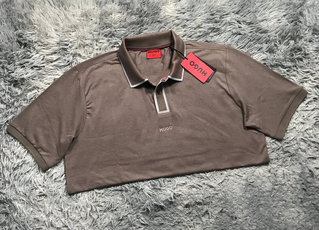 HB Piping Placket Polo Brown