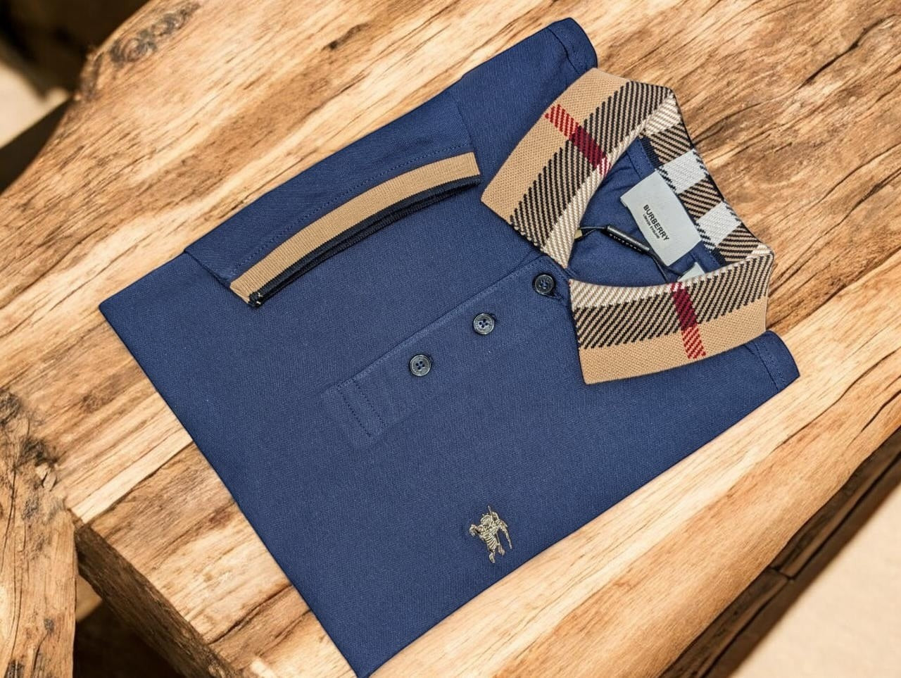 Steel LOGO Burberry Polo