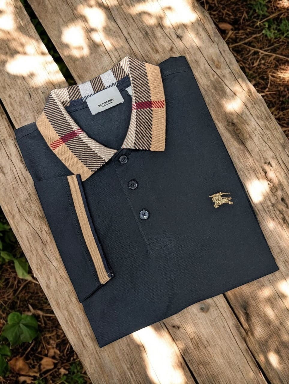 Steel LOGO Burberry Polo