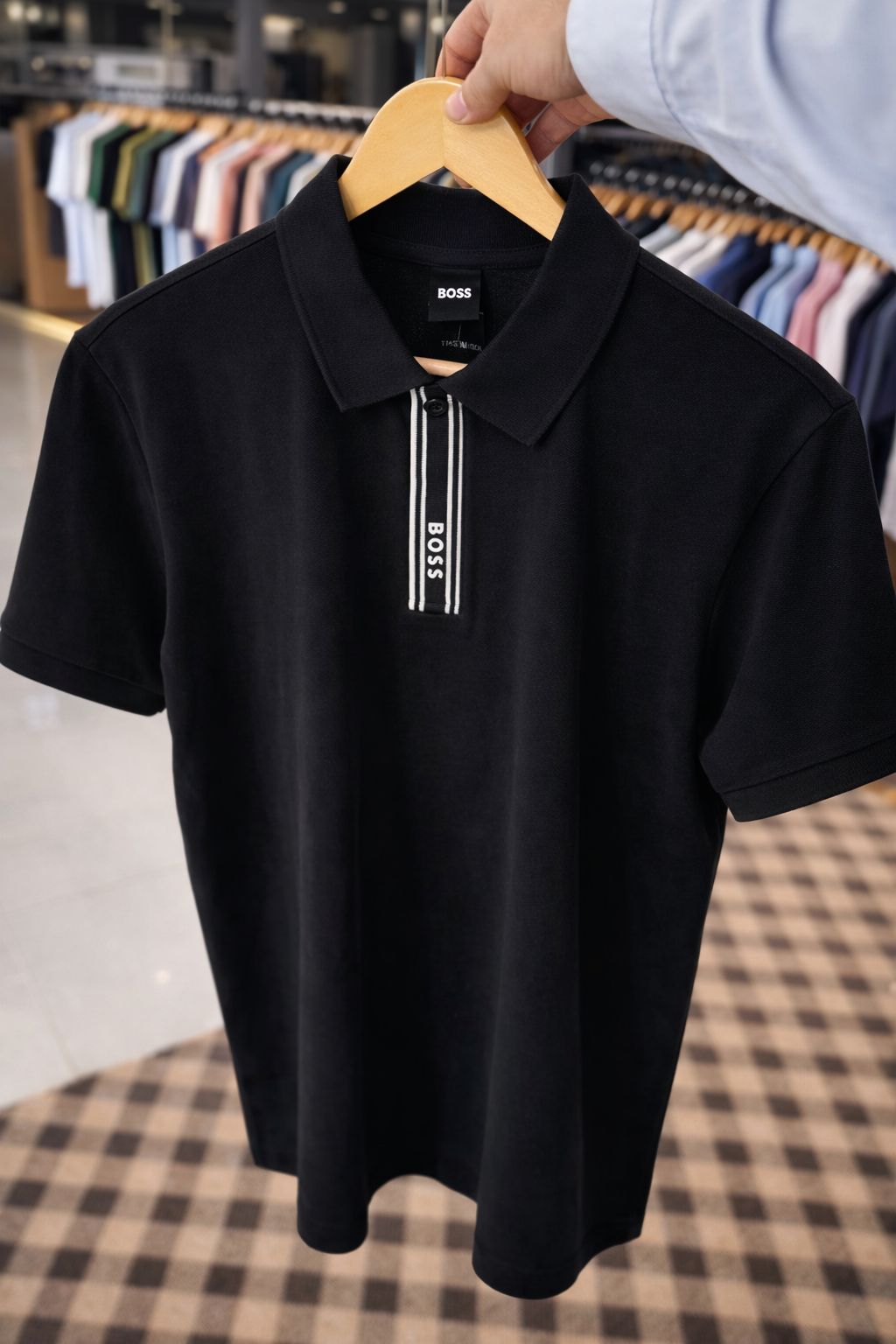 HUGO BOSS Jacquard Placket Polo