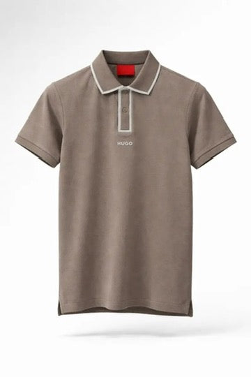 HB Piping Placket Polo Brown