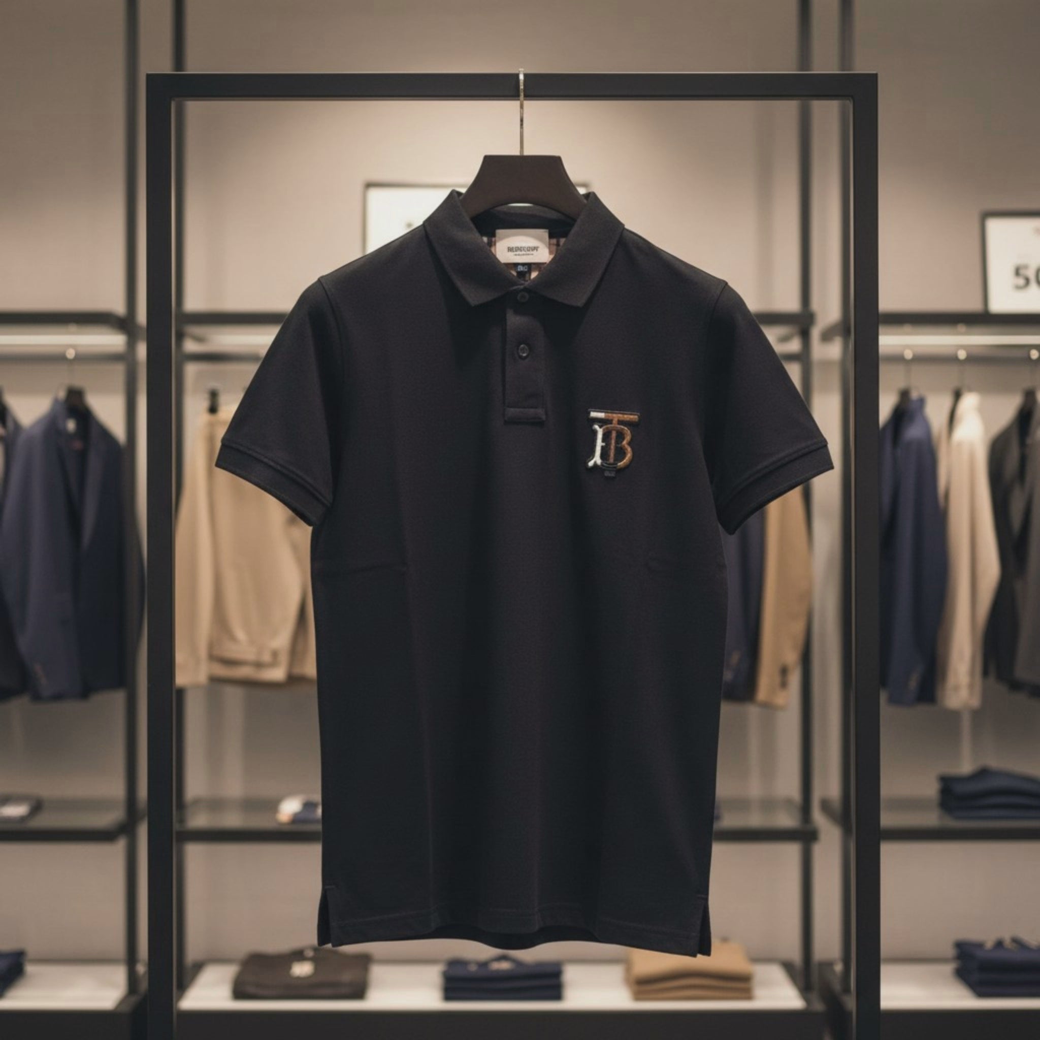 BRBRY Solid Polo BT Logo ST 65