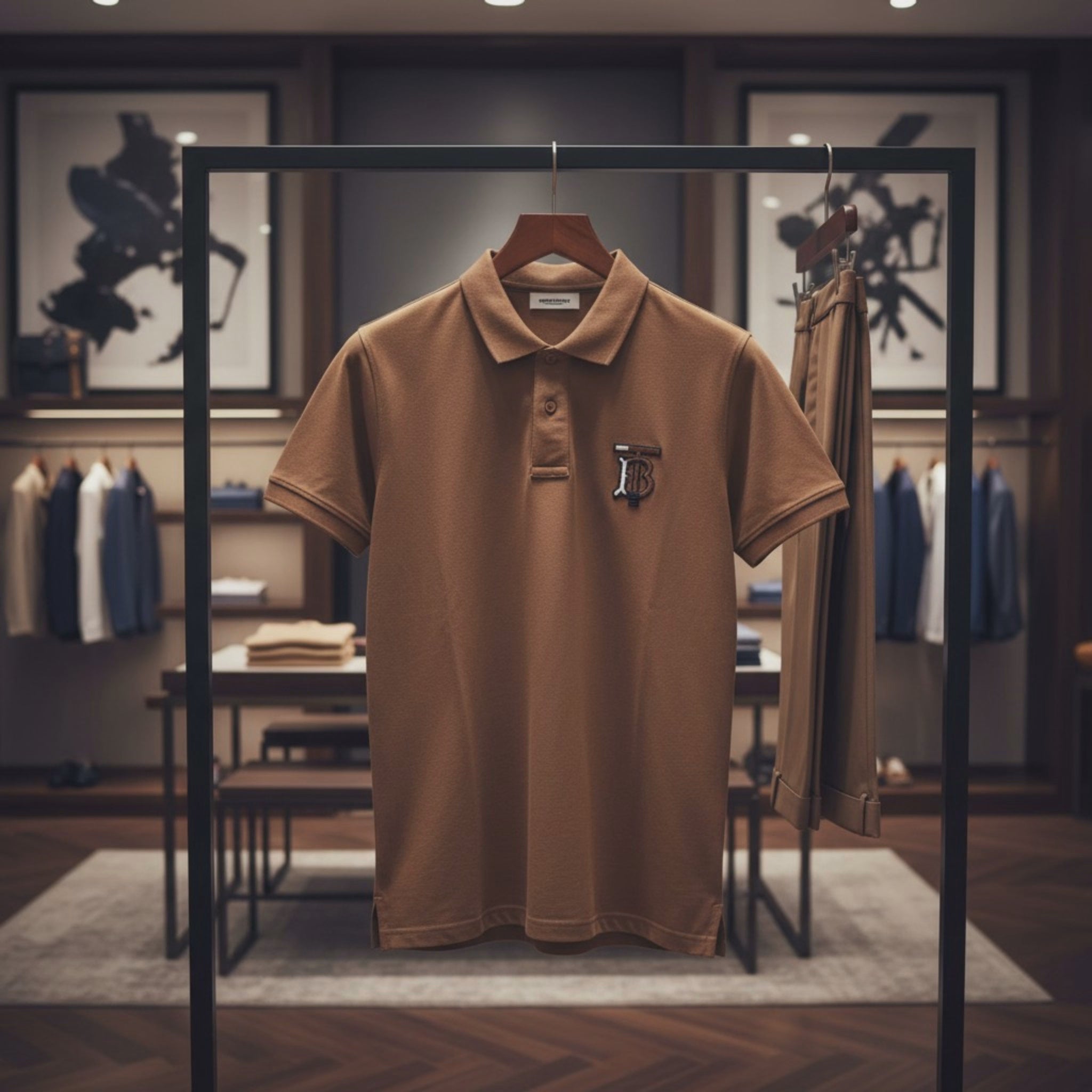 BRBRY Solid Polo BT Logo ST 65