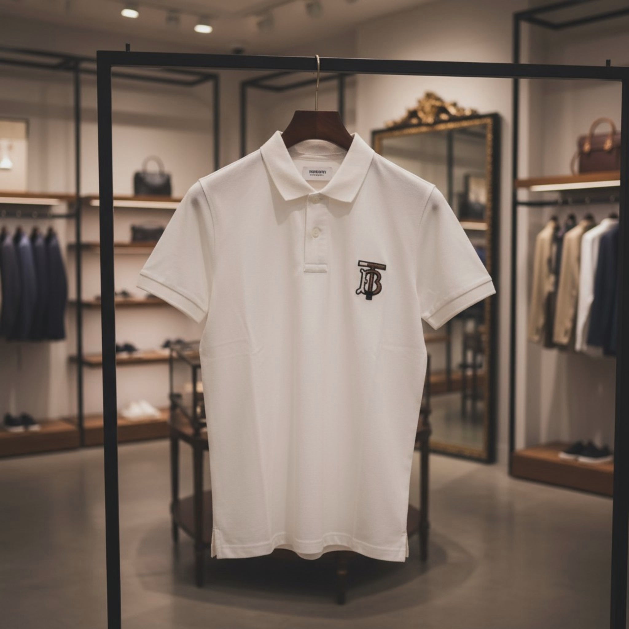 BRBRY Solid Polo BT Logo ST 65
