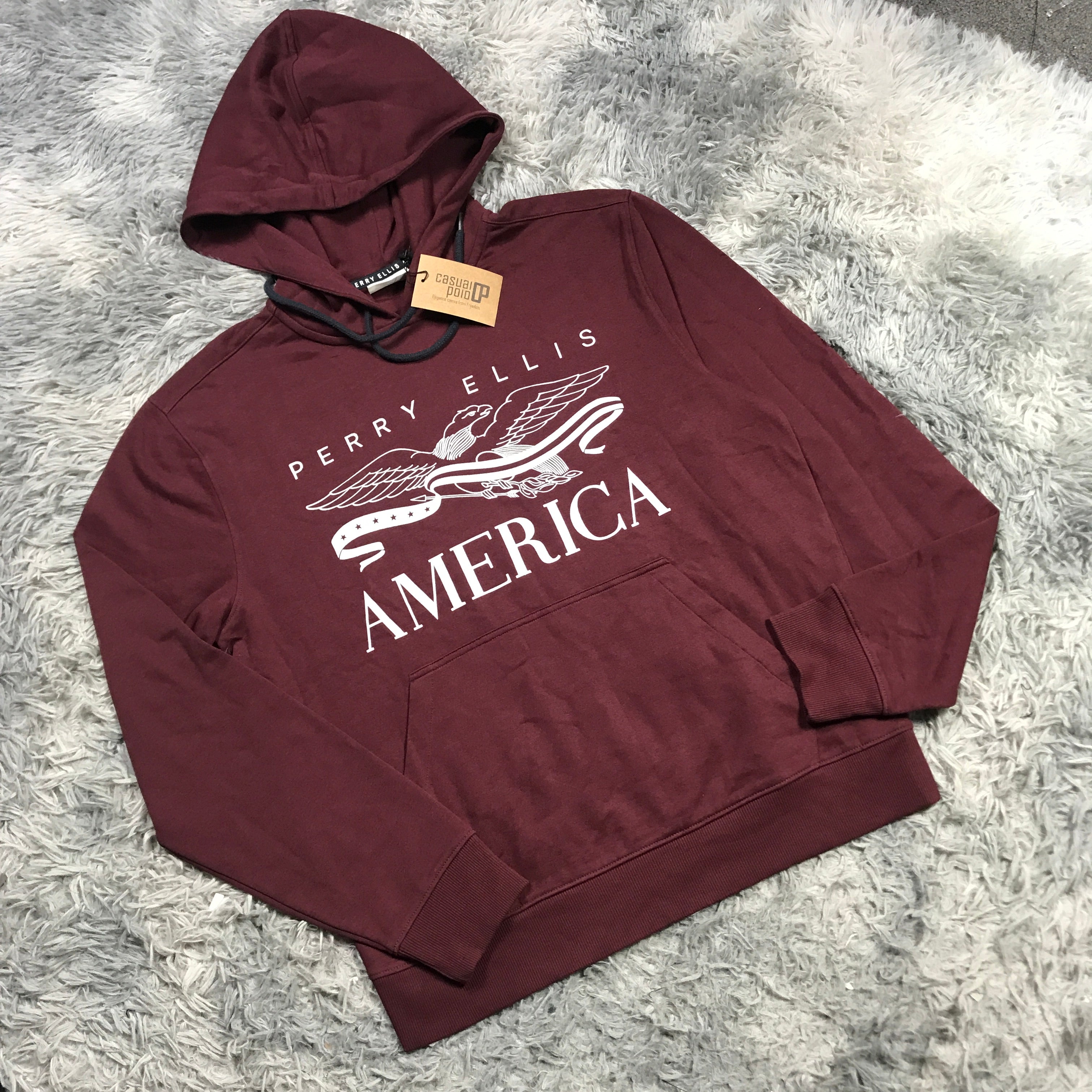 Perry Ellis Maroon Hoody