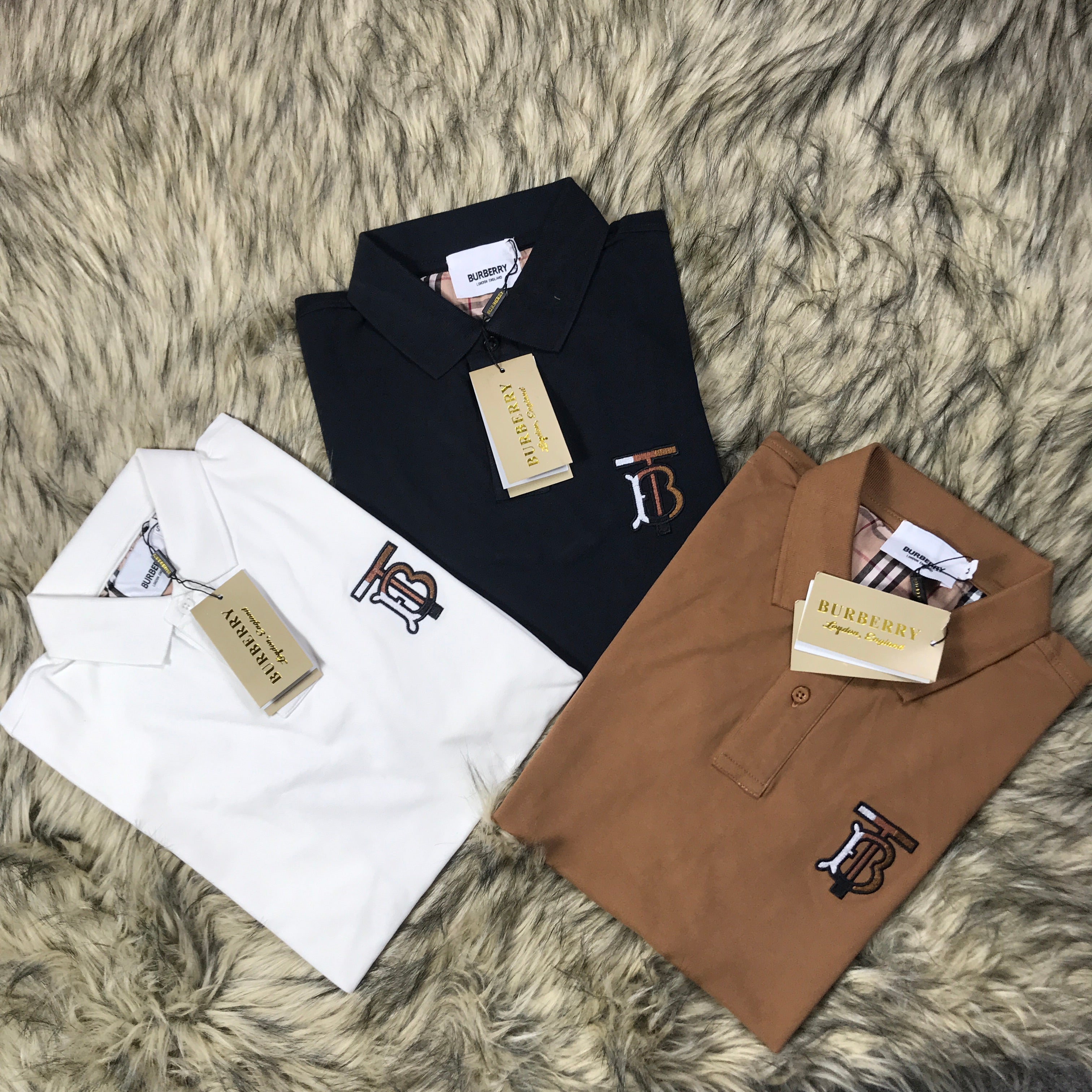 Burberry Solid Polo BT Logo ST 65