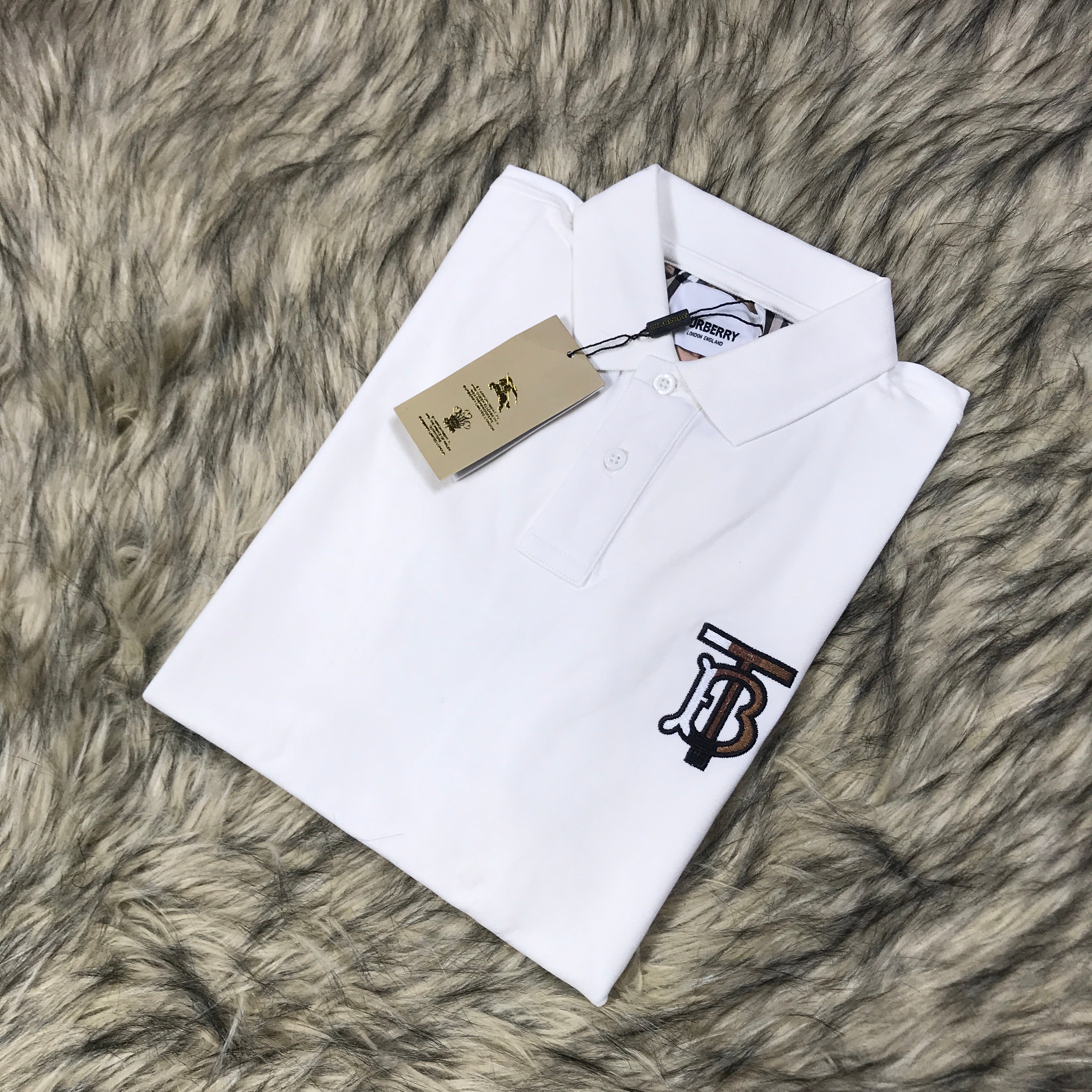 Burberry Solid Polo BT Logo ST 65