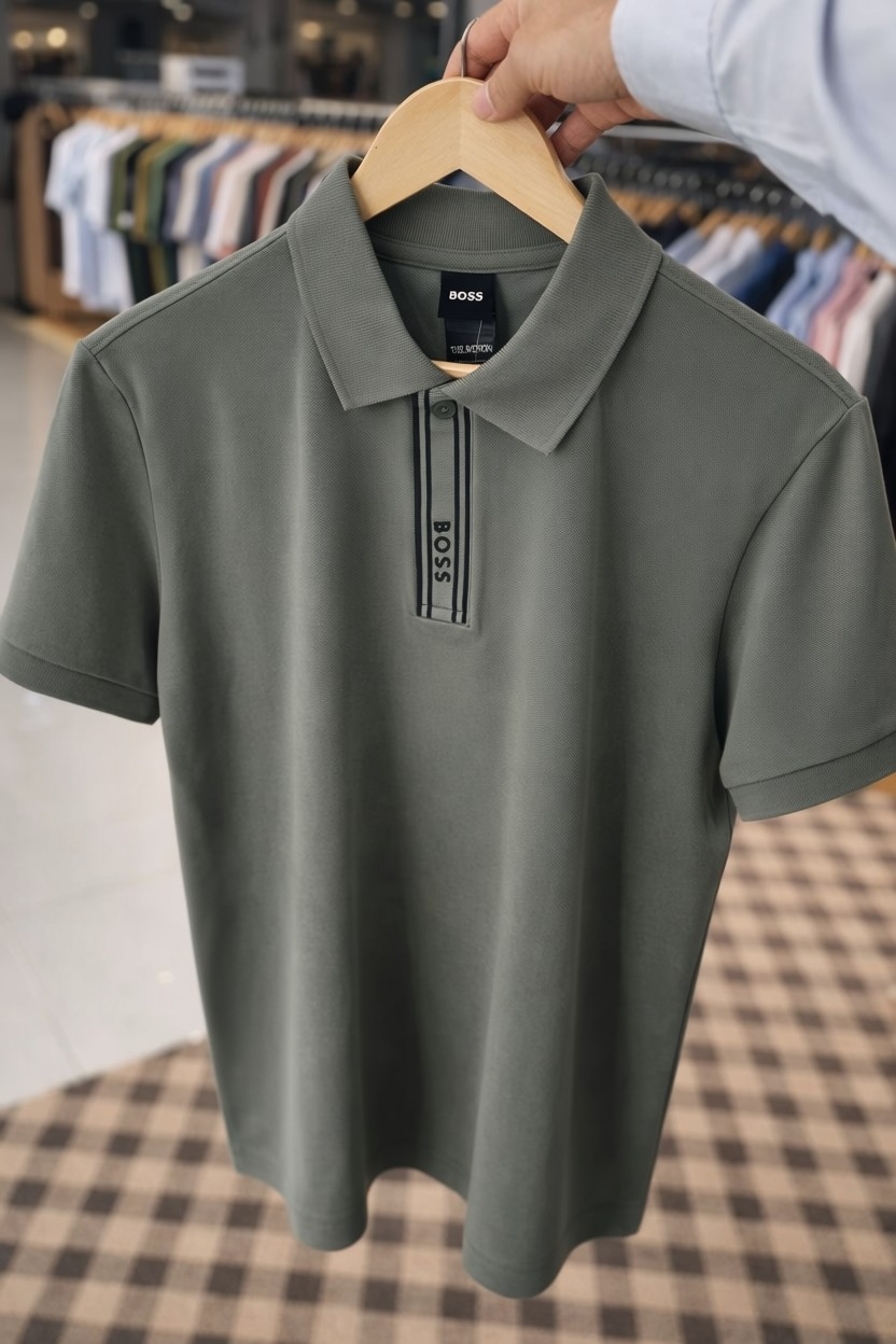 HUGO BOSS Jacquard Placket Polo
