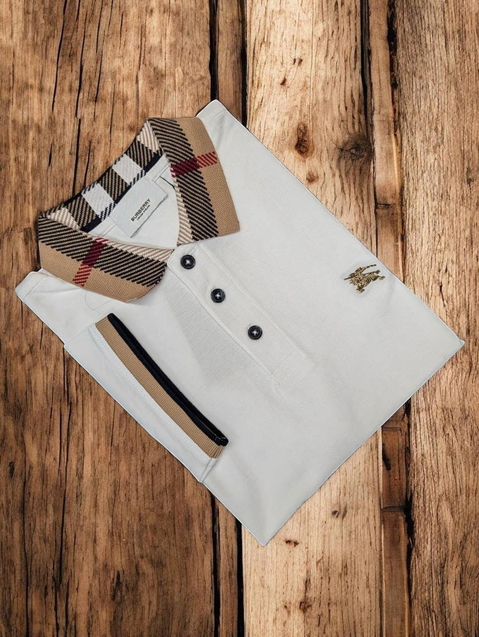 Steel LOGO Burberry Polo