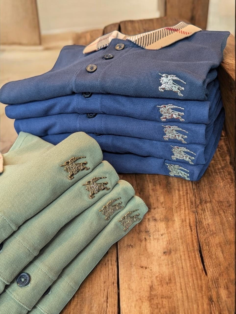 Steel LOGO Burberry Polo