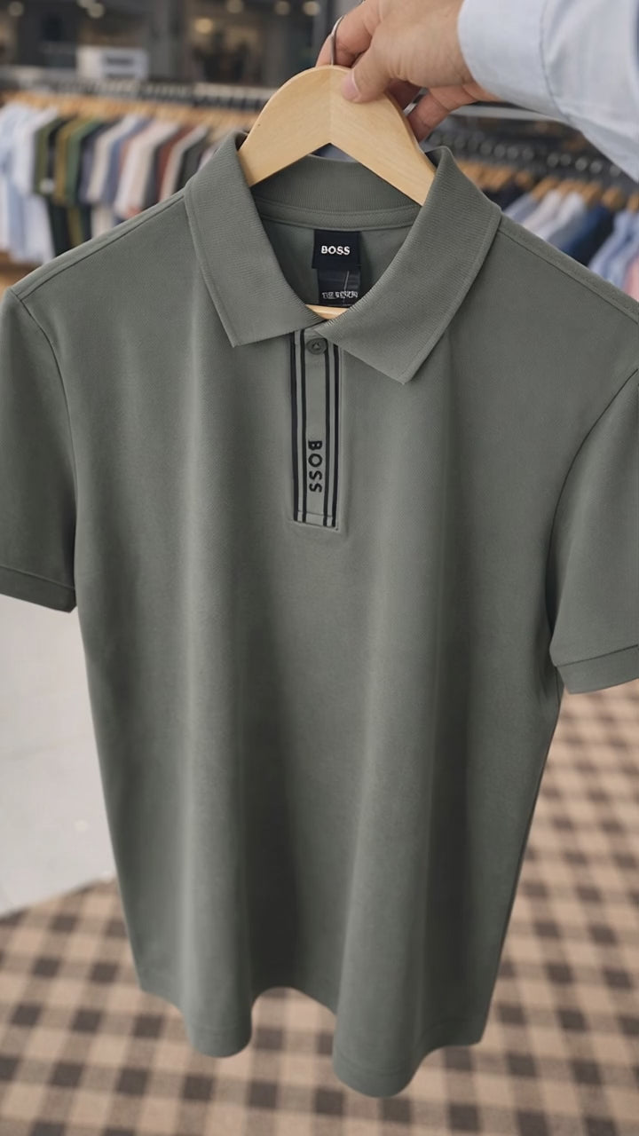 HUGO BOSS Jacquard Placket Polo